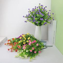 Decorative Flowers Wedding Aesthetic Room Decor Dragees For Decorations Items Artificial Flower Knows Set Modern Home Decoration
