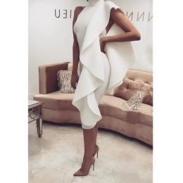 Dresses African Cocktail Dresses Long Sleeveless One Shoulder Short Tea Length Bow Flowers Party Graduation Prom Dress Formal Homecoming G