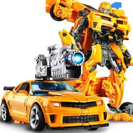 Other Toys 6699 New 20CM Conversion Toy Animation Robot Car Action Picture Plastic Cool Movie Aircraft Model Children and Boys Gift s5178