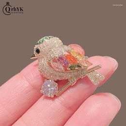 Brooches 1PC Fashion Bird For Women Girls Pins Shiny Animal Costume Coat Badges Jewelry Lady Corsage Accessories