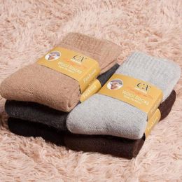 Men's Socks Breathable Women Thermal Warm Crew Sock Super Thicker Floor Men Cashmere Hosiery Solid Wool