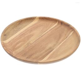 Decorative Figurines Wooden Pallet Serving Platter Board Sushi Tray Bread Pans Round Plates For Food Dinner Small Fruit