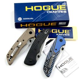 HOGUE CK4262 Folding Knife 8Cr15Mov Stone Wash Drop Point Blade G10 Handle Ball Bearing EDC Pocket Folder Knives Outdoor Tools with Retail Box