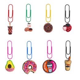 Other Donuts Cartoon Paper Clips Cute Small Paperclips Shaped Paperclip For School Metal Bookmark Bk Bookmarks Nurse Drop Delivery Otdml