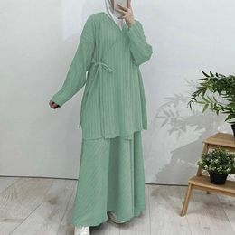 Ethnic Clothing Muslim Skirts For Women Long Dress Fashion Solid Color Dubai Modest Robe Kaftan Turkey Islam Caftan Marocain