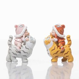 Blind box White Night Fairy Tales Ruyi Little Tiger Toys Treasure New Year Gifts For Friends Cute Christmas Decorations Zodiac Ornaments Y240517