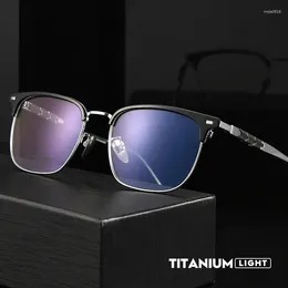 Sunglasses Frames Men Pure Titanium Optical Prescription Eyewear Full Rim Eyeglasses Frame Male Business Style High Quality Office Design