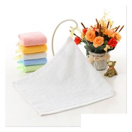 Towel Garten Face Square Wi Hands Plain Bamboo Fiber Small Wipe Hand Towels 25X25Cm Rh2074 Drop Delivery Home Garden Textiles Dhvx1