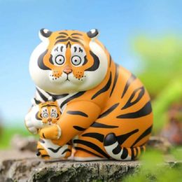 Blind box Fat Tiger Panghu with Baby Series Blind Box Toys Trendy Play Anime Figure Cute Doll Surprise Bag Love Box for Girl Birthday Gift Y240517