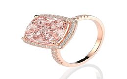 Fashion 18K Gold Plated Ring Sterling Silver Cubic Zirconia Wedding Engagement Diamond Rings for Women9409078