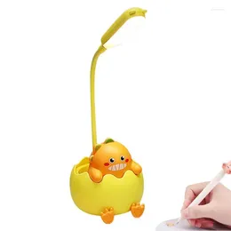 Table Lamps Desk Lamp With Storage Cute Dinasour Egg Eye-Caring Small Adjustable Gooseneck Eye Protection Dorm For Home