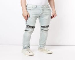 ALuxury SOLID CLASSIC STYLE FASHION Mens Jeans ARRIVAL BIKER Washed JEANS DISTRESSED Washed Jeans zebra stripes TOP Quality US UK 1610461