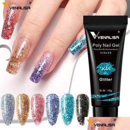 Nail Art Kits Gel 6Pcs/Kit Venalisa Poly 15Ml Acrylic Clear Camouflage Polish Extension Neon Color Change Drop Delivery Health Beauty Dhdwj