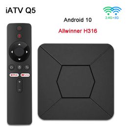 Box Set Top Box iATV Q5 Android10.0 TV Box Allwinner H316 BT5.0 4K HD 2.4G/5G Dual WiFi Smart Set Top Box Media Player 2GB 8GB 230831