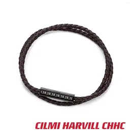 Charm Bracelets CILMI HARVILL CHHC Couple Bracelet Made Of Multi-color Titanium Steel Genuine Leather High-quality Waterproof Gift Box