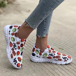 Casual Shoes 2024 European And American Lightweight Trendy Running With Fruit Print For Men Women