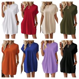 mini skirt casual dress summer dress skirt Solid Colour Above Knee A Line Pockets Natural Elegant Summer Vacation S 2XL dresses devise whitedress women dress vestidos