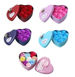Valentines Day Gift Rose Soap Flowers Scented Bath Body Petal Foam Artificial Flower DIY Wreath Home Decoration9980634
