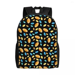 Backpack Personalized Colorful Rugby Pattern Men Women Casual Bookbag For College School Bags