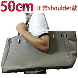Platinum Handbag 50cm Totes Cowhide Customized Limited Edition Top Quality Brand bag genuine leather handbagG1O8