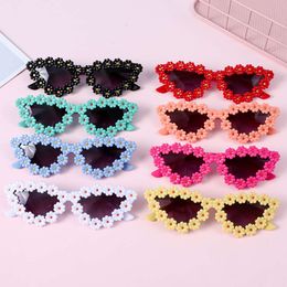 Cute Kids Colors Daisy Cat Eyes New 1-8 Year Old Baby Decorative Trendy Children's Sunglasses L2405