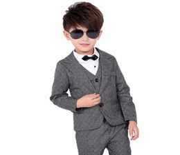 2019 Flower Boy Formal Evening chorus Dance Blazer Suit Kids Jacket Vest Pants 3Pcs Clothing Set Children Wedding Tuxedo Costume308879432