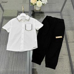 Top kids designer clothes summer High quality set baby tracksuits Size 100-150 CM Short sleeved cardigan and Casual pants 24Mar
