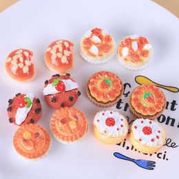 6pcs Assorted Miniature Dollhouse Food Pastry Shop Mini Cake Bread for BJD Doll Accessories Girls Toy