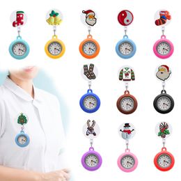 Wristwatches Christmas Clip Pocket Watches Sile Brooch Fob Medical Nurse Watch Retractable On Nursing For Nurses Drop Delivery Otjra