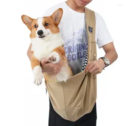Dog Carrier Bag Soft Side Sling Backpack Portable Crossbody Puppy Carrying Purse For Walking Hiking Shopping Pet Supplies