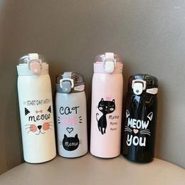 Water Bottles Travel Bottle Cartoon Leak-proof Keep Drinks And Cold Durable Interesting Design Portable