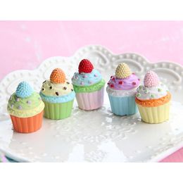 5/15pcs Cute 1/2 Miniature Dollhouse Cup Cake DIY Dessert Mini Food for Blyth Pullip Doll House Kitchen Accessories Toy