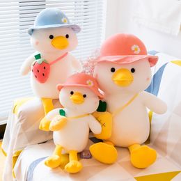 New duckling doll backpack duck school duck plush toy claw machine doll machine doll LOGO advertising language