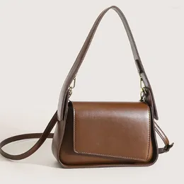 Shoulder Bags Simple Design Women Bag 2024 Handbag PU Leather Versatile Fashion Casual Underarm