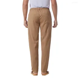 Men's Suits Trousers Pants Straight Work Business Drawstring Dress Elastic Waist Formal Leg Sweatpants Long