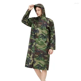 Raincoats Multifunctional Raincoat PVC Waterproof Poncho Camouflage Cover Zipper Camping Hoodies Hunting Clothes Bilayer Military Coat
