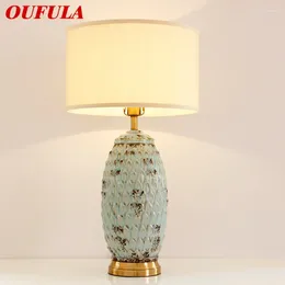 Table Lamps OUFULA Modern Ceramic Light LED Creative Fashionable Bedside Desk Lamp For Home Living Room Bedroom El Decor