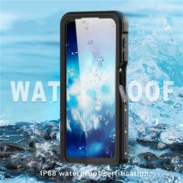 IP68 Waterproof Clear Phone Case for Samsung Galaxy A33 5G A25 A54 A53 A33 A34 A24 A15 A14 A13 A23 A04S Outdoor Sports Rope Full Protective Heavy Duty Transparent Shell
