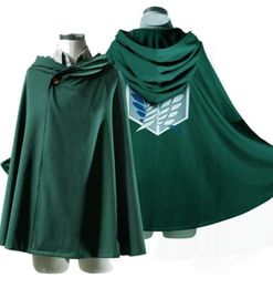 Anime Shingeki no Kyojin Cloak Cape Clothes Unisex Coser Cloak Cartoon Costumes Cosplay Attack on Titan Plus Size Men Women New7699256