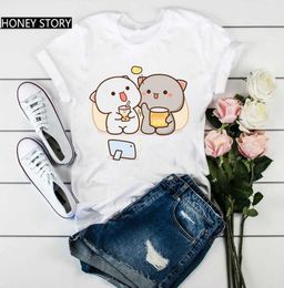 Newly Women Tshirt Cartoon Funny Cute Cat Print T shirt Femme Harajuku Kawaii Summer Tops Tee Shirt Femme Tumblr Clothes X05273816992