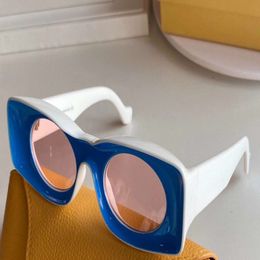 Square White Blue Special Sunglasses Pink Shaded Classic Design Sun Glasses Fashion Sunglasses uv400 protection Eyewear Summer with box 272J