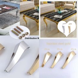 New 2pcs Stainless Steel Legs Snake-shaped Table Cabinets Sofa Bed TV Cabinet Shiny Gold/sier Furniture Feet