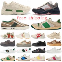 top quality Casual Shoes free shipping Rhyton Multicolor Sneakers Men Women Trainers Tennis 1977 Vintage ScreenerOutdoor vintage Chaussures