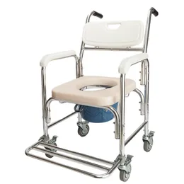 4 in 1 Multifunctional Aluminium Elder People Disabled People Pregnant Women Commode Chair Bath Chair White