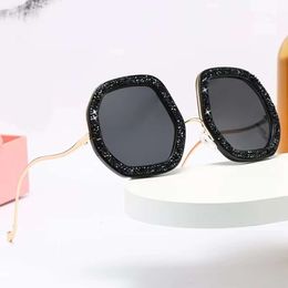 Brand Sunglasses Designer Woman Metal Temple Elements Embellished Round Frame SSON Anti-uv400 Fashion Eyeglasses 2024