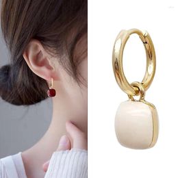 Stud Earrings 1Pair Korean Simple Temperament Geometric Earring Square Pendant For Women Fashion Jewellery Accessories Girl Gift