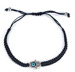 ship 20pcs Lucky Kabbalah black String Thread Hamsa Bracelets Turkish Evil Eye Charm Women Handmade Friendship Jewelry4311211