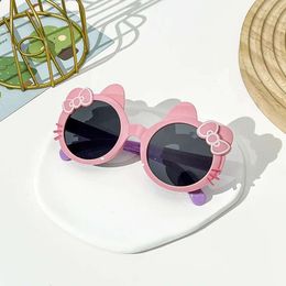 Children's Lovely Sunglasses Baby's New Bow Fashion Sunvisor Sun Glasses Summer Girl Cat Kitty Eyewear Kids Cute Oculos