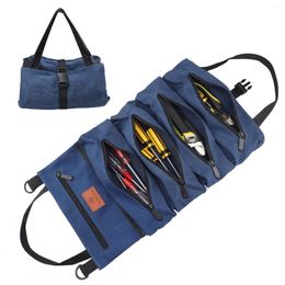 Storage Bags Roll Up Tool Bag Multi-Purpose Pouch Wrench Screwdriver Organiser Hanging Zipper Carrier Tote