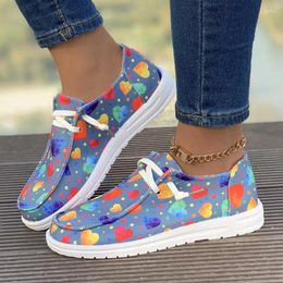 Casual Shoes 2024 Loafers Women's Christmas Snowman Elk Graphic Print Lace-up Round T Vulcanize Canvas Women Flat Zapatos